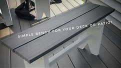 DIY Outdoor Benches - Made With Composite Deck Boards