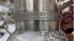 Rare Tiffany Antique Sterling Silver Audubon Japanese Water Pitcher