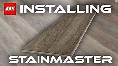Installing STAINMASTER Washed Oak Locking Luxury Floor and Review - Bathroom Floor