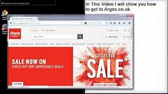How To Go To Argos Online - How To Video -