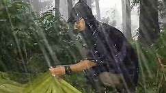 CAMPING HEAVY RAIN - STRUGGLE TO SET UP A TENT IN REAL SUPER HEAVY RAIN M