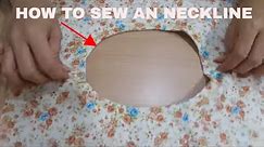 How to Sew an Easy Basic Neckline with Portable Sewing Machine