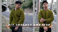 CROCHET SWEATER TUTORIAL FOR BEGINNERS | how to crochet an oversized pullover sweater EASY! 💫