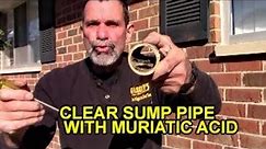 Drain Pipe Blockage Cleared with Muriatic Acid - Sump Pump Deposits