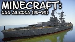 Minecraft: Battleship Tutorial (USS Arizona BB-39)