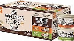 Wellness CORE Digestive Health Grain-Free Natural Wet Cat Food, Sensitive Stomach, Easily Digestible (Chicken/Turkey Variety Pack, 3 Ounce Can, 12 Pack)