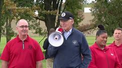 Biden visits UAW picket line, tells union to 'stick with it'