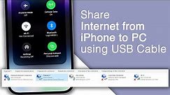 How to Share iPhone Internet Connection with PC via USB Cable