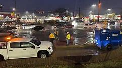 One foot of standing rain water flash floods road in Montgomery County
