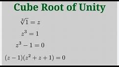 Cubic roots of one