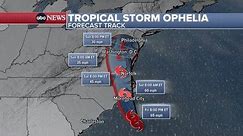 Ophelia upgraded to tropical storm as it nears North Carolina coast