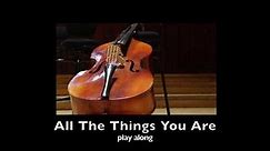 All The Things You Are - Backing + music sheet