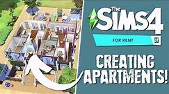 HOW TO BUILD APARTMENT UNITS in The Sims 4: For Rent! 🌟 | Early Access Tutorial