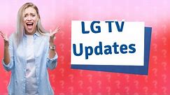 How do I update my LG smart TV software?