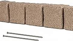 Landscape Edging and Border for Yard & Garden - Landscaping Mulch Flower Bed with no dig Faux Stone Borders for Playground driveways walkways or Curbing, Easy to Install (1, Sandstone)