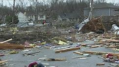 Tornado damage last night in Bowling Green, Kentucky