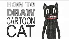 How to draw Cartoon Cat (Trevor Henderson)
