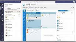 Microsoft Teams Project Management with Priority Matrix
