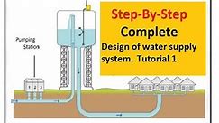How to design water distribution system Tutorial 1, design water supply system