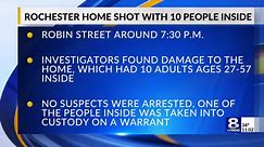 Rochester homes hit by gunfire Thursday