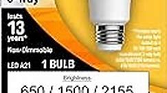 GE 3-Way LED Light Bulb, A19 Standard Bulb, 5/10/19 Watt (50/100/150 Watt Equivalent) Soft White, Medium Base (1 Pack)