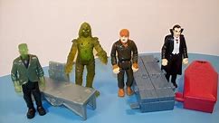 1997 BURGER KING UNIVERSAL STUDIOS MONSTERS SET OF 4 MINI FIGURES FULL COLLECTION VIDEO REVIEW