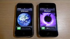 Apple iPhone 2G vs iPhone 3G incoming call