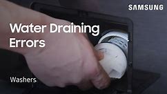 Washing Machine Error Codes: Draining Issues