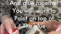 Crackle paint technique with white school glue.