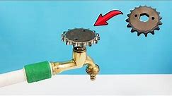 Anything can be used when necessary! The trick of making a handle to open and close the faucet