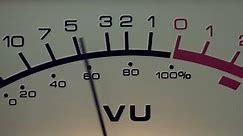 Antique analog volume meter (VU meter) - close-up