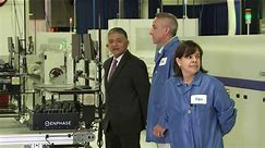 President Joe Biden tours Flex Ltd., a global electronics manufacturer in West Columbia, S.C.