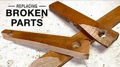Replacing Broken Furniture Parts on a Glider Rocker - Level 3 Woodworking Repair / #Restoration