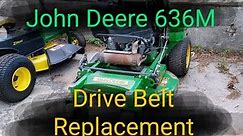 John Deere 636M drive belt replacement made easy.