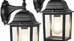 FOLKSMATE Outdoor Wall Light Fixture, Exterior Waterproof Wall Lantern, Wall Mount Porch Lights with E26 Base, Outdoor Lights for Patio Porch 2-Pack