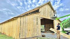 Pole Barn Build On A Budget! Incredible Board and Batten Siding Transformation. part 1