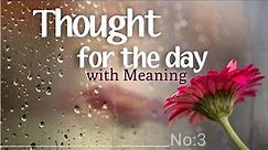 Thought for the Day with Meaning in English | Daily Thought | Daily Quotes | Good thoughts |