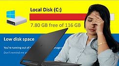 Windows C Drive Full, Low Disk Space - Fixed