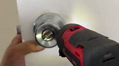 How to Install a doorknob into a NEW blank door. #milwaukeetools #dewalt #menards #homedepot #lowes #diy #install
