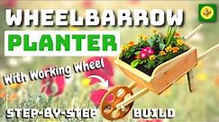How to Build a WHEELBARROW PLANTER - Easy DIY