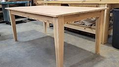 Kitchen Farm table build from reclaimed heart pine