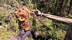 Pulling Trees Down With a Rope And Winch