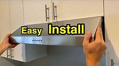How to install kitchen ductless range hood under the cabinet - easy way!