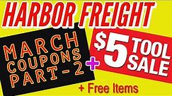 Harbor Freight Coupons March 2021 + $5 Tool Sale + Super Coupons