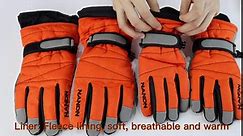 Gogokids Kids Winter Ski Gloves - Snow Warm Gloves Waterproof Windproof Fleece Lined Snowboarding Glove for Men Women Youth Children