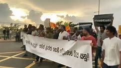 Sri Lanka's leader faces street protest
