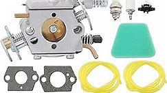 Annolai 2375 2150 1950 Wild Thing Carburetor for Poulan Chainsaw Parts 2050 2175 2450 2550 2155 2550LE 2550SE 262 PP210 Wild Thing Chainsaw Replace 2375LE C1U-W8 C1U-W14 WT-891 545081885 530069703