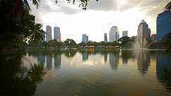4K Virtual Walk - Lumphini Park - Bangkok, Thailand