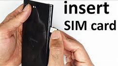 How to insert SIM card in Sony