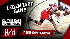 Michael Jordan LAST Bulls Game, Game 6 Highlights vs Jazz 1998 Finals - 45 Pts, EPIC CLUTCH SHOT